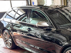 Spiegelkappen Außenspiegelkappen Alu Matt Chrom für AUDI A6 C7 4G S6 RS6 mit SideAssist 2011- 2018