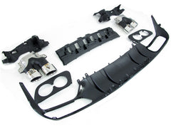 Heckdiffusor Auspuffblenden Chrom für Mercedes Benz C Klasse C205 Coupe A205 Cabrio C43 AMG 16-21 di29