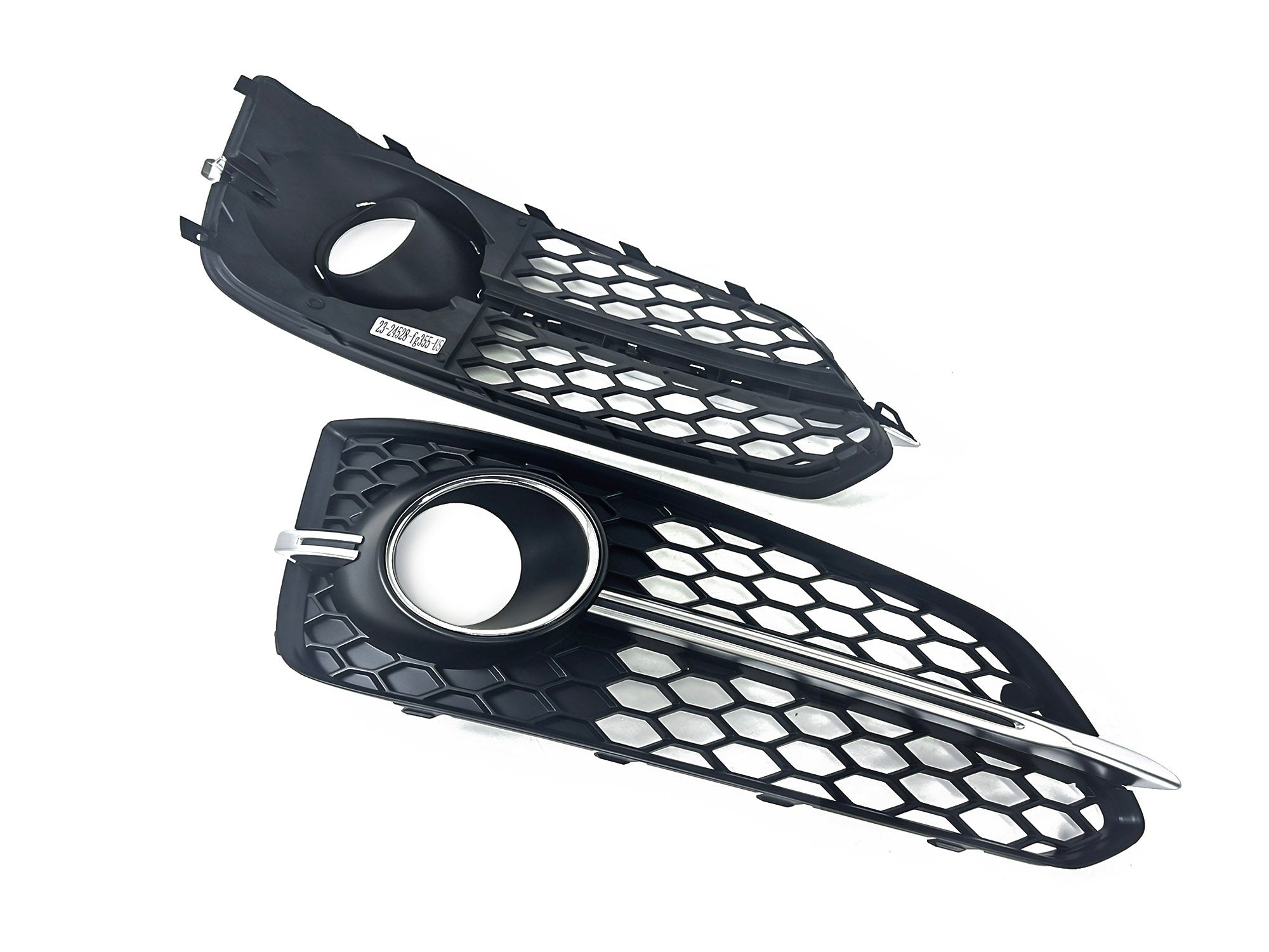 Lüftungsgitter Blenden Grill Gitter Schwarz Chrom für Audi A8 S8 D4 4H S-Line 13-17 MOPF mit ACC