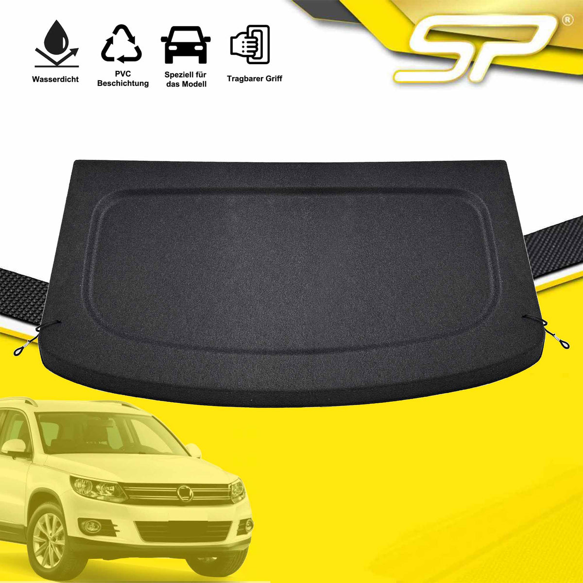 Für VW Tiguan 2007-2018 Schwarz Hutablage Laderaumabdeckung