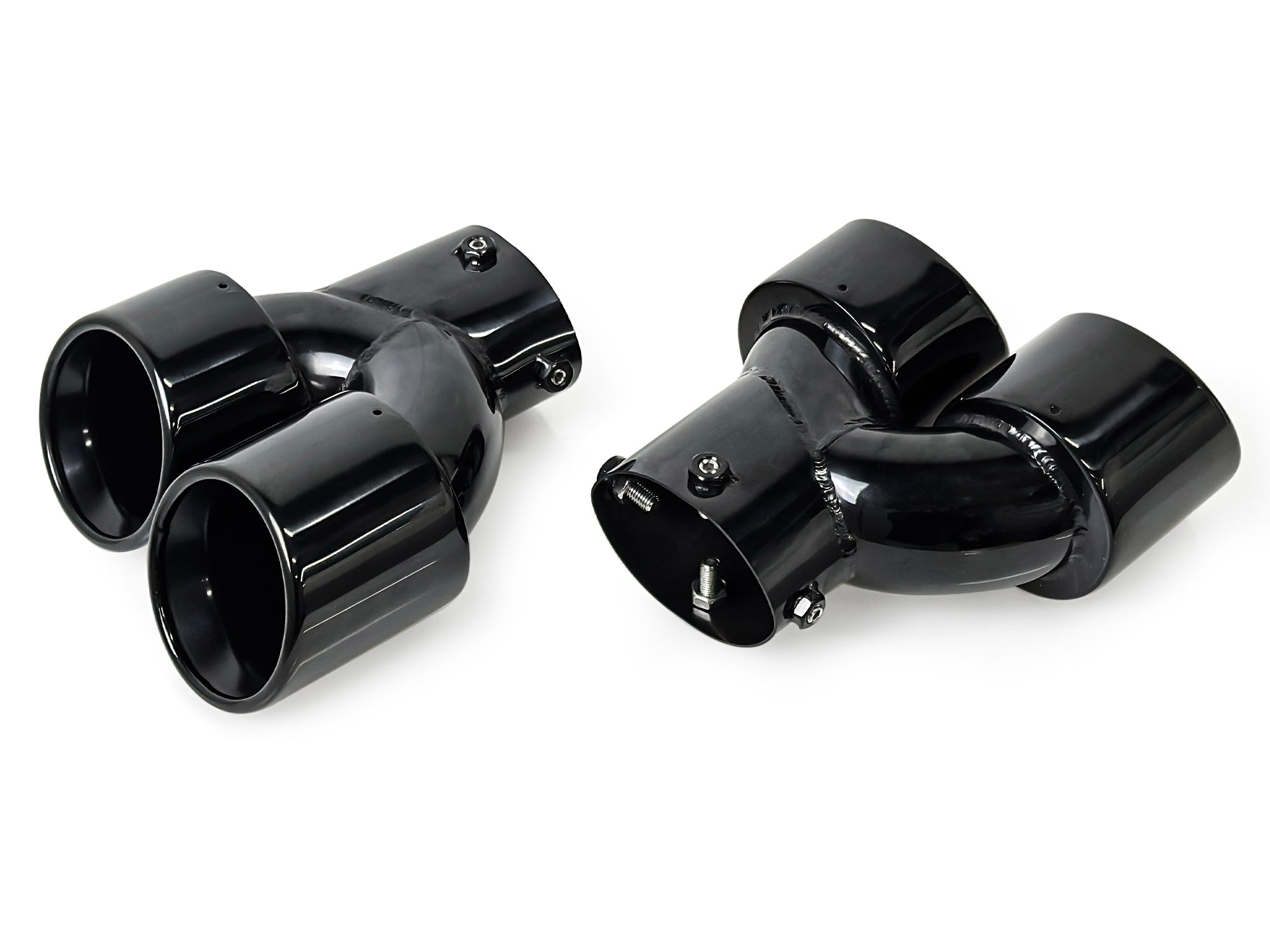Schwarz Glanz Endrohr Auspuffblende für BMW G42 G20 G21 G22 G23 G26 Rohr 60-63mm