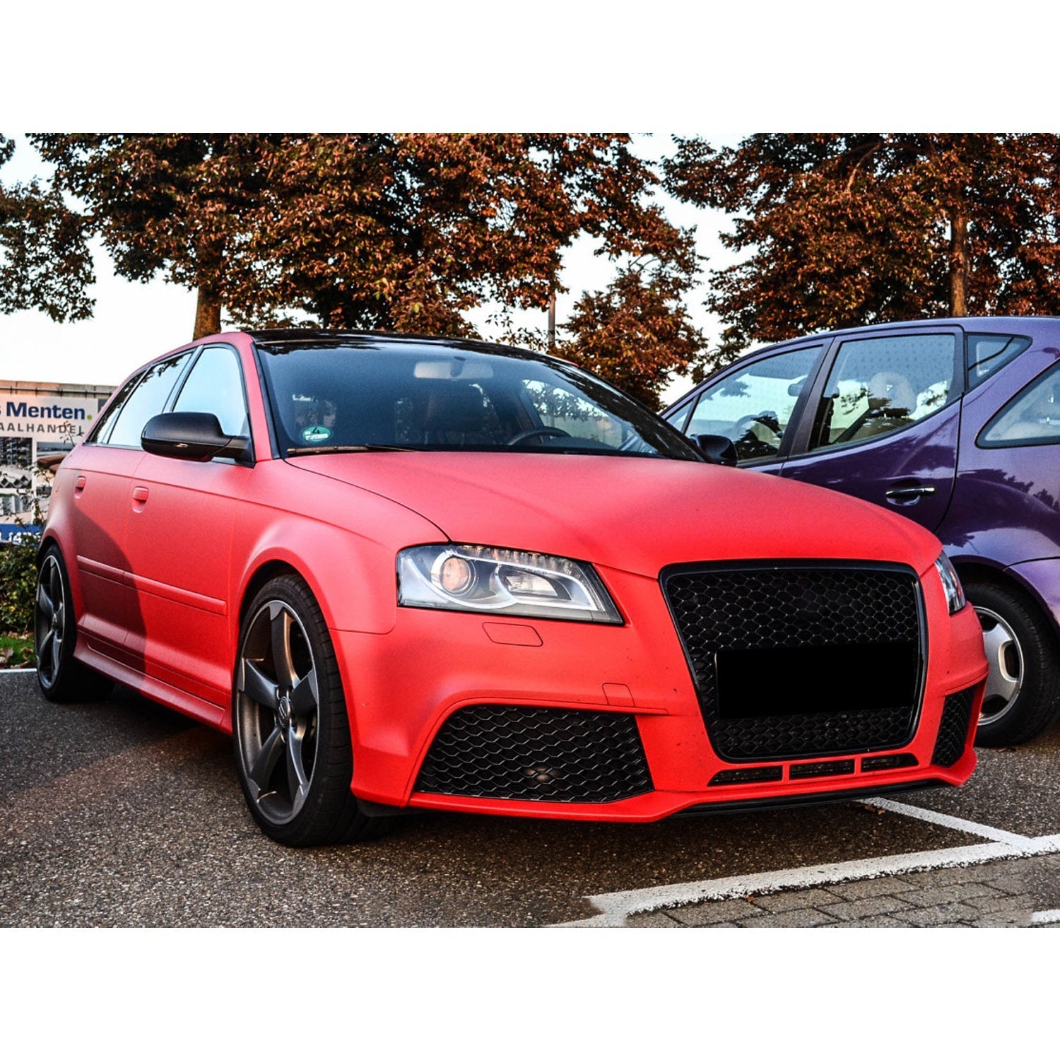Wabengrill Kühlergrill Front Grill Schwarz für AUDI A3 8P S3 2008-2013 fg86
