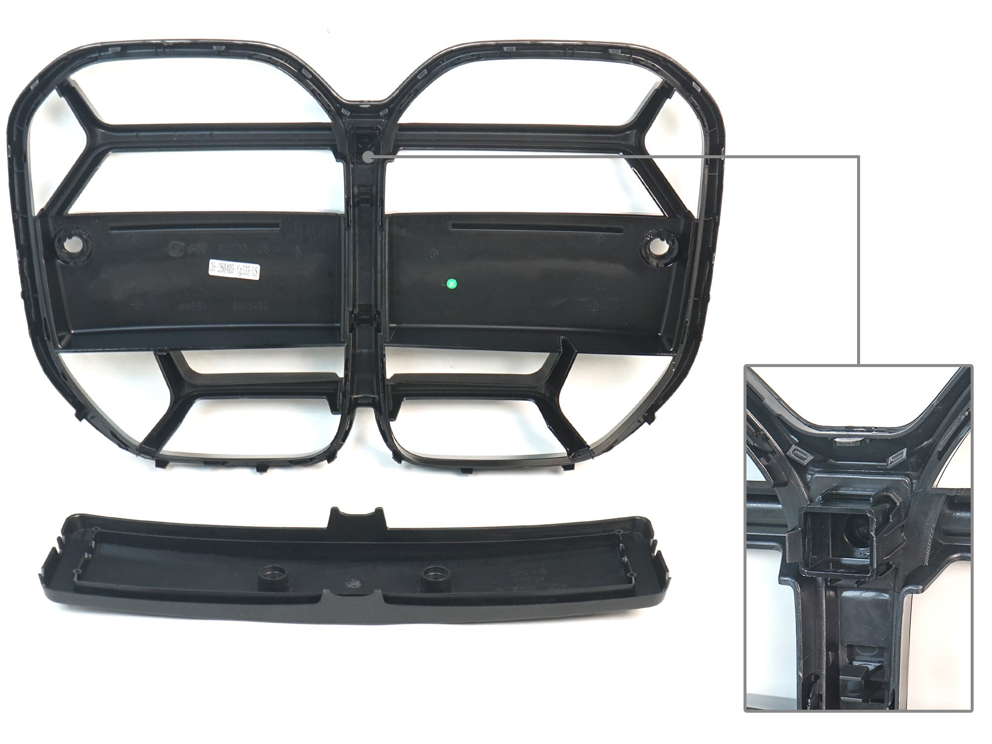 Kühlergrill Frontgrill Grill  Nieren Schwarz Passend für 4er G22  G23 2020-2024