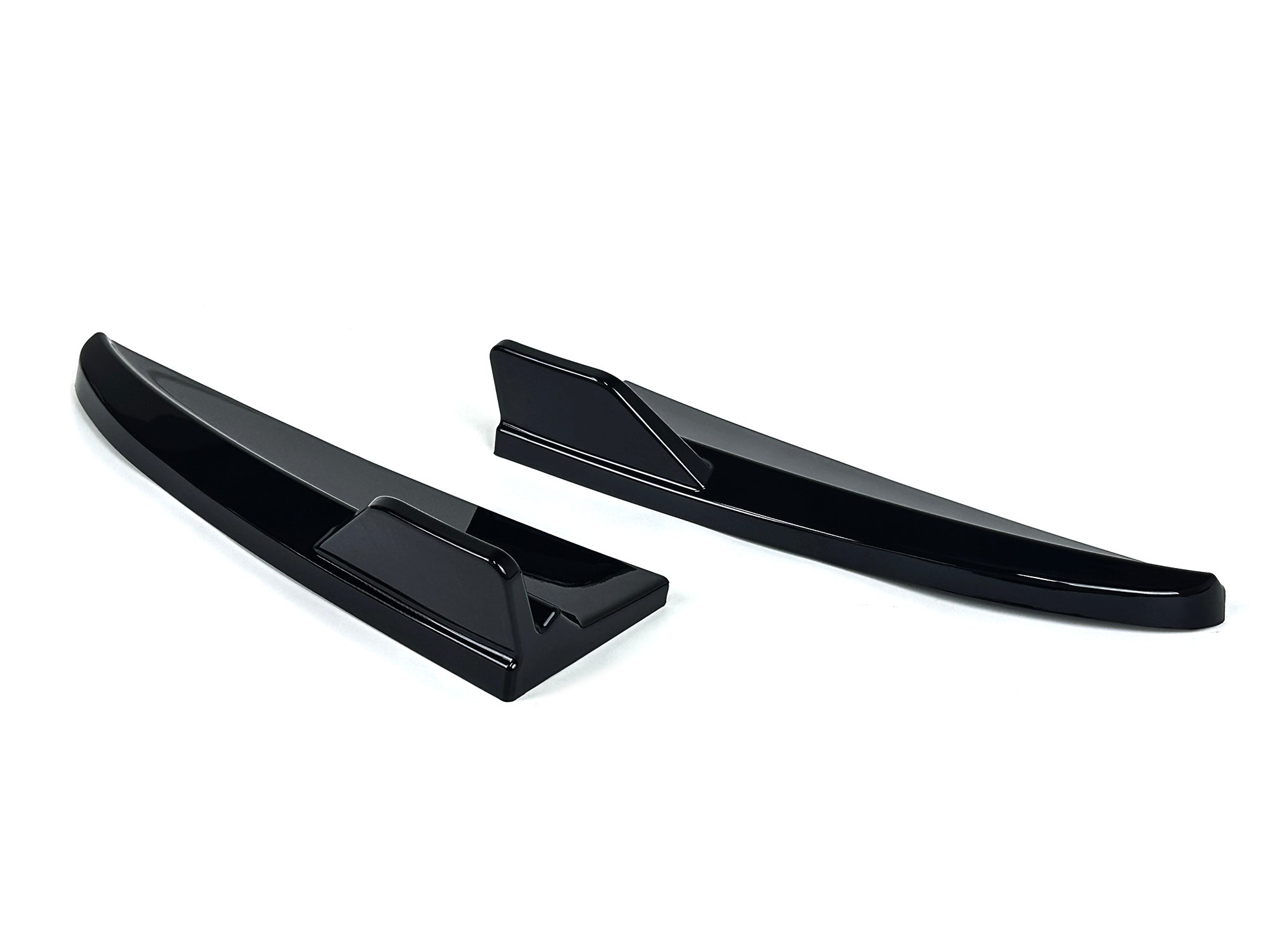 Aero Flaps Flics Heckansatz Flossen Schwarz für Mercedes C W205 Limo 2015-2021