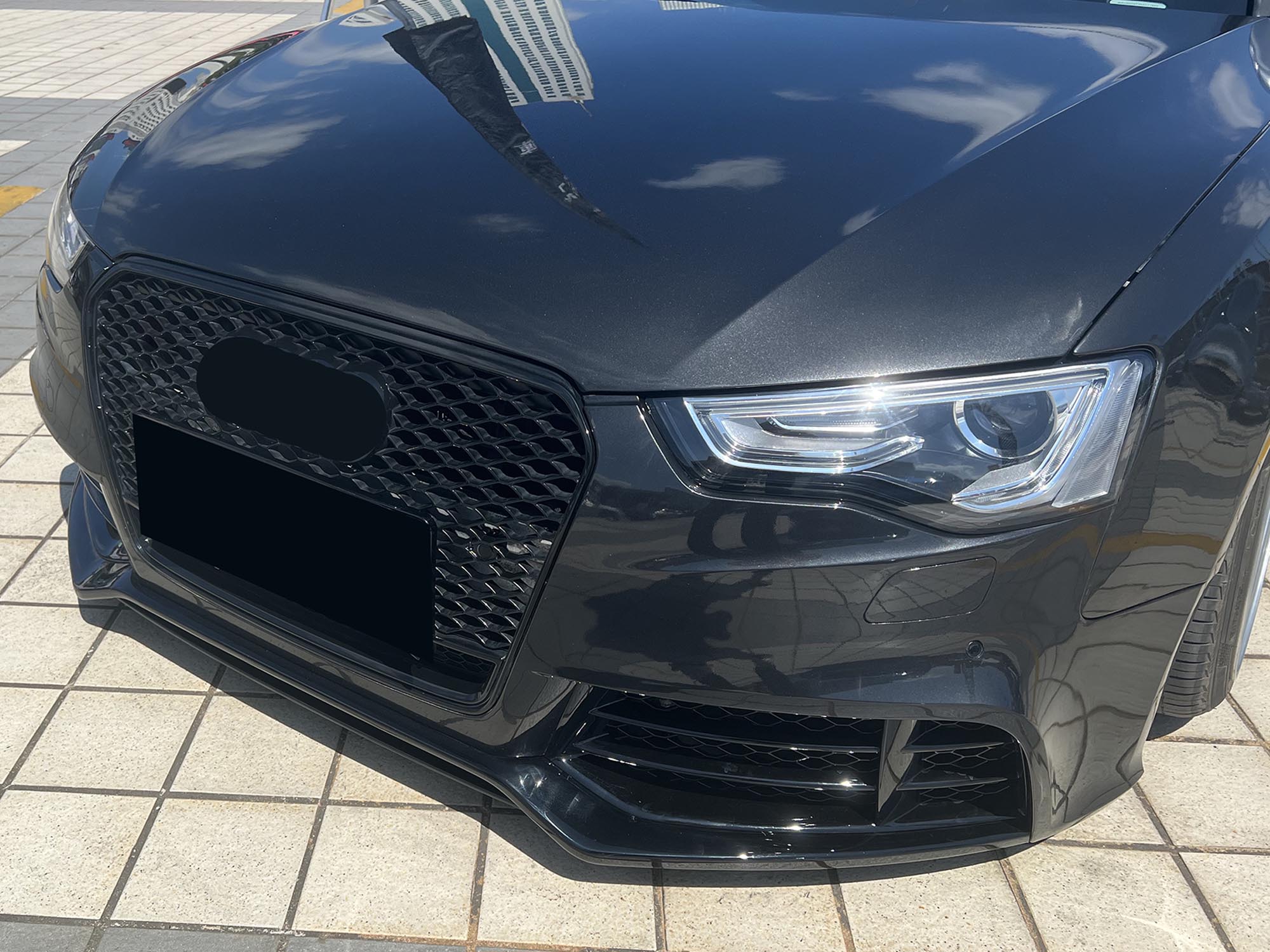 Schwarz Frontgrill Wabengrill Kühlergrill für AUDI A5 8T Sportback 2012-2016 fg283