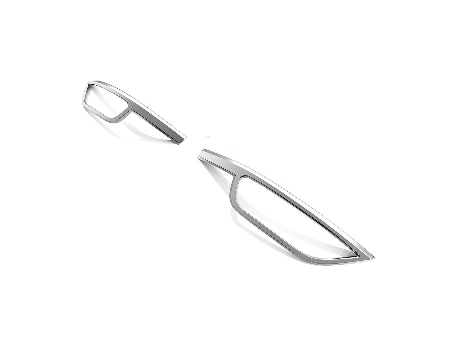 Auspuffblende Abdeckung Diffusor Leiste für VW T-Roc ab 2017 2tlg Edelstahl