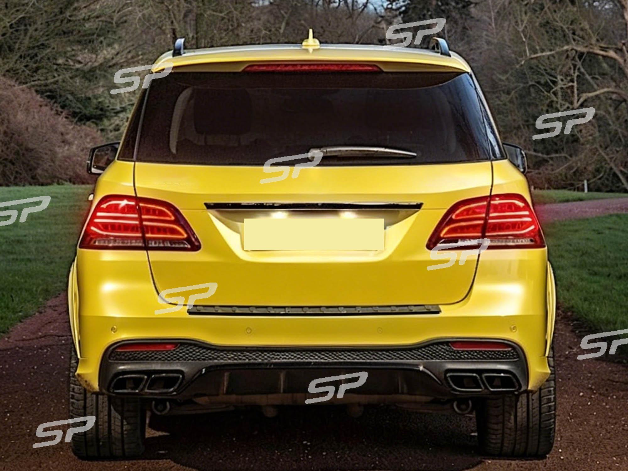 Schwarz Heckdiffusor Endrohre für Mercedes GLE W166 SUV AMG Line MOPF 15-18