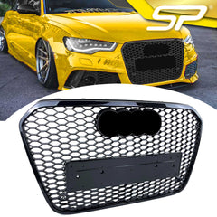 Wabengrill Kühlergrill Grill Schwarz für Audi A6 S6 C7 4G Limo Avant S Line 2011-2014