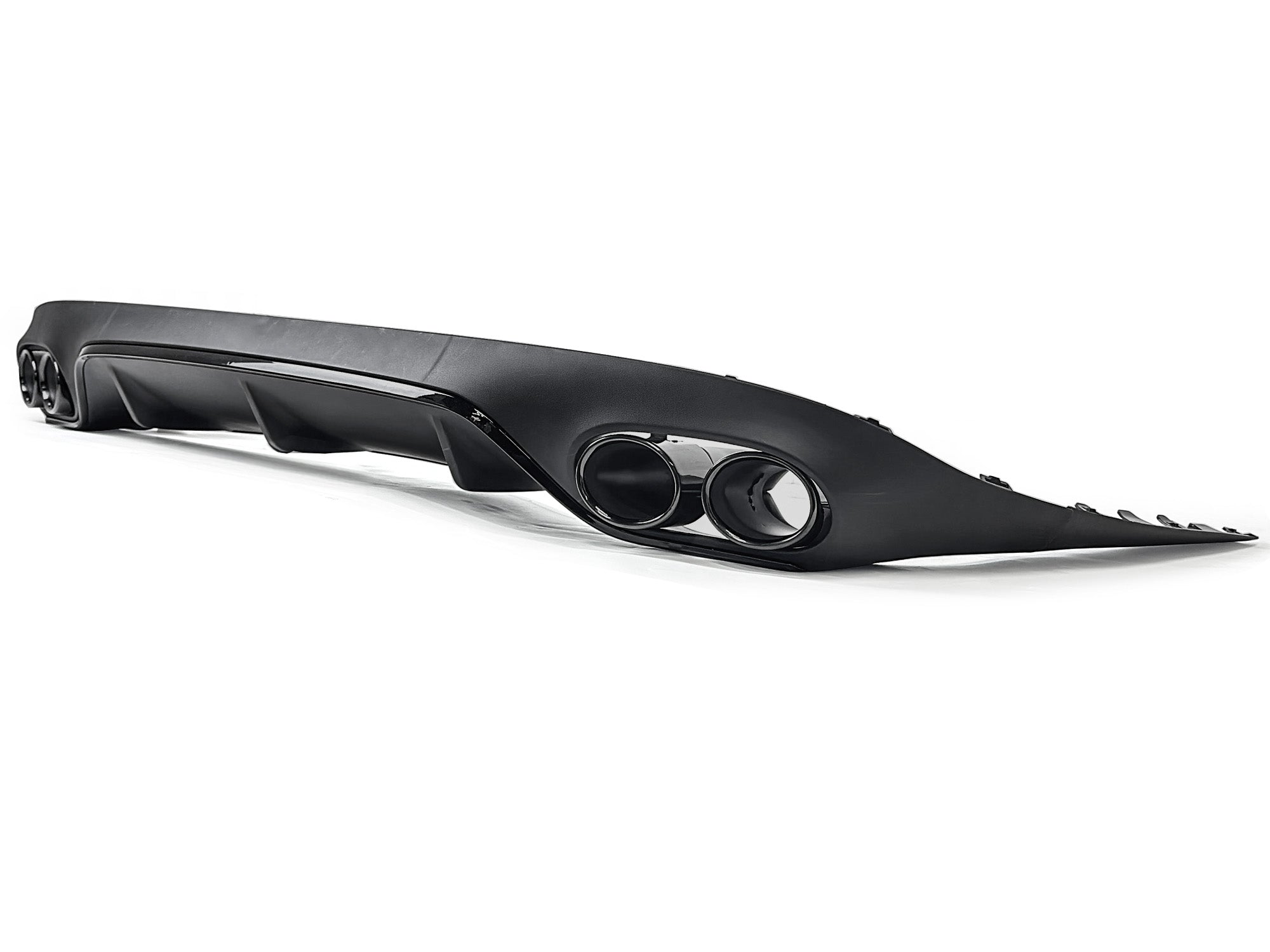 E53 Optik Heckdiffusor Auspuff Schwarz für Mercedes C238 A238 AMG-Line 16-24