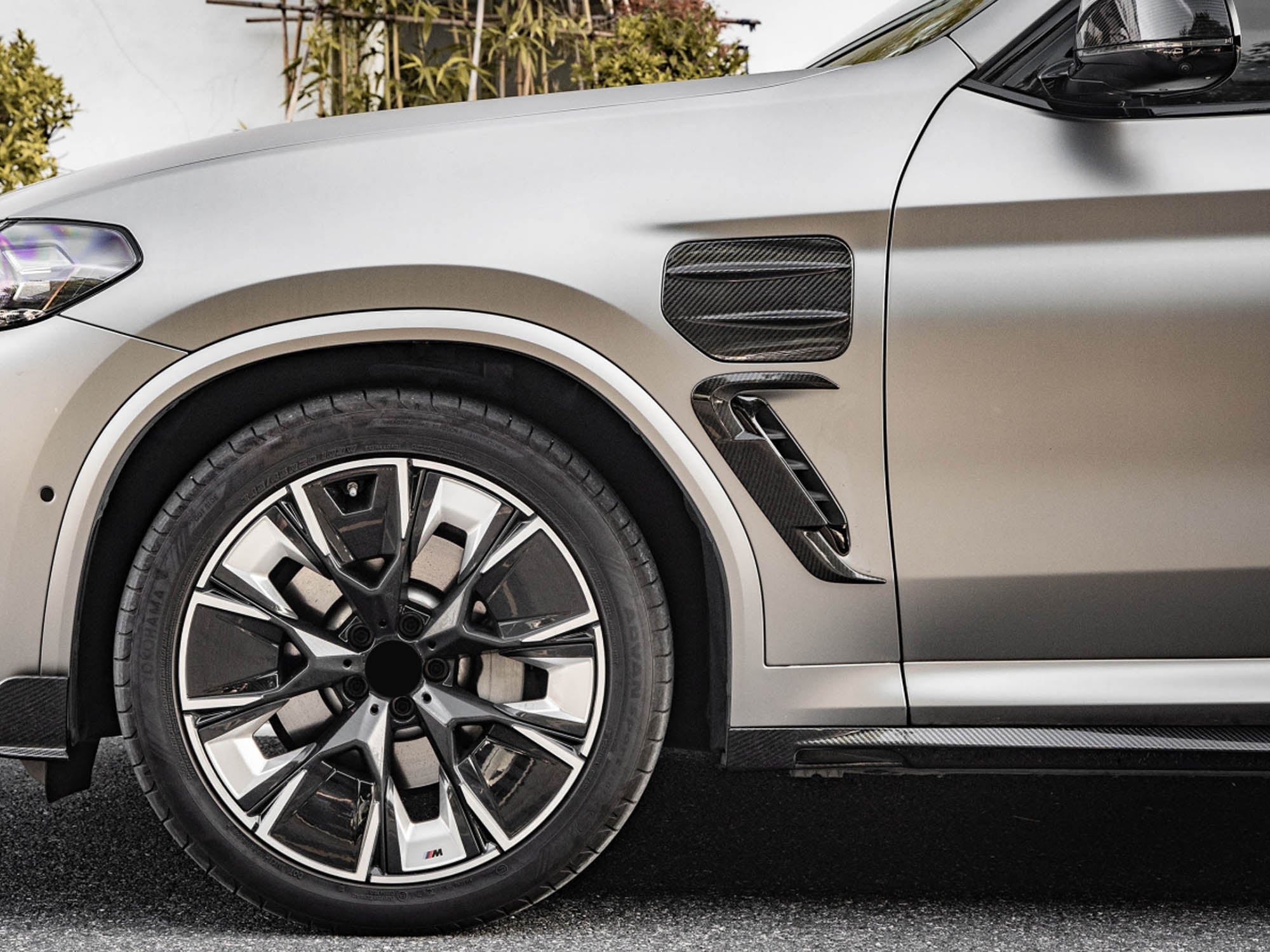 NEU 100% Carbon Front Stoßstange Aero Flaps Flics Flossen Passend für ix3 G08 Sport 2021-2023
