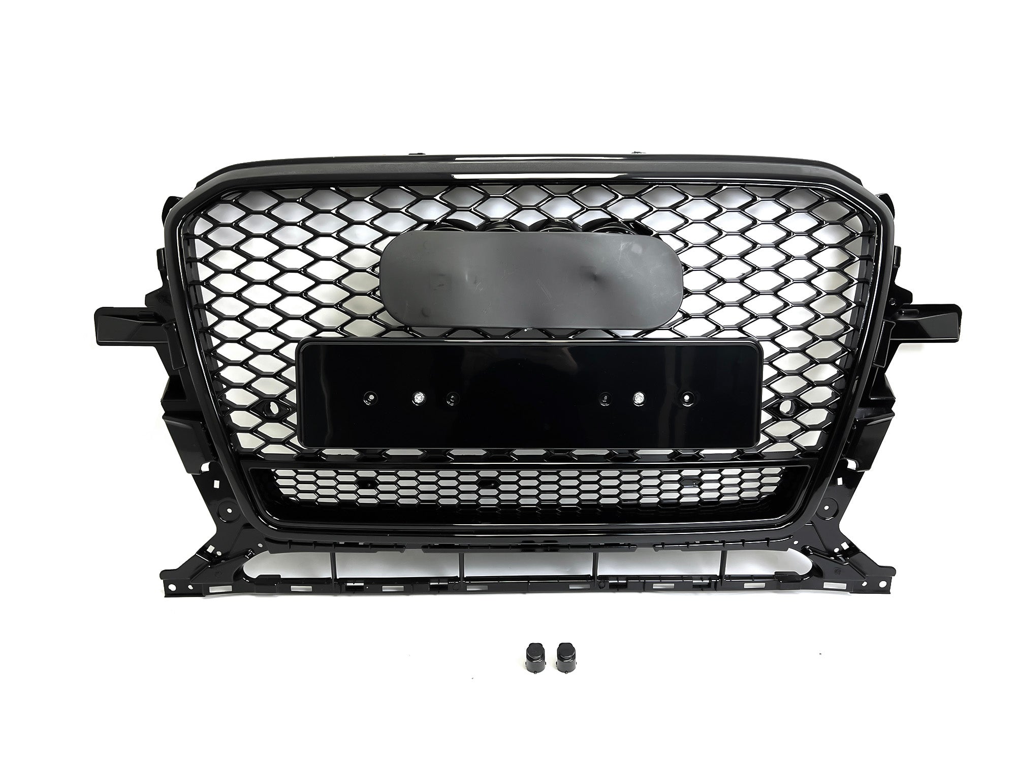 Schwarz Glanz Wabengrill Kühlergrill Front Grill für AUDI Q5 8R SQ5 S Line 2013-2017