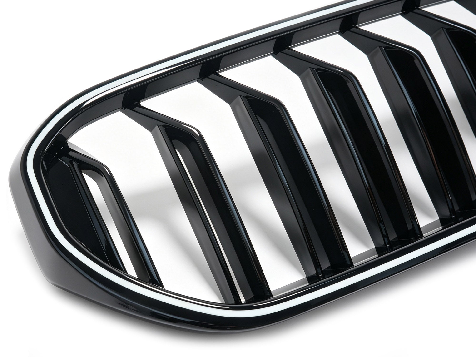 Schwarz LED Kühlergrill Grill Frontgrill für BMW 5er G30 G31 LCI 2021-2025