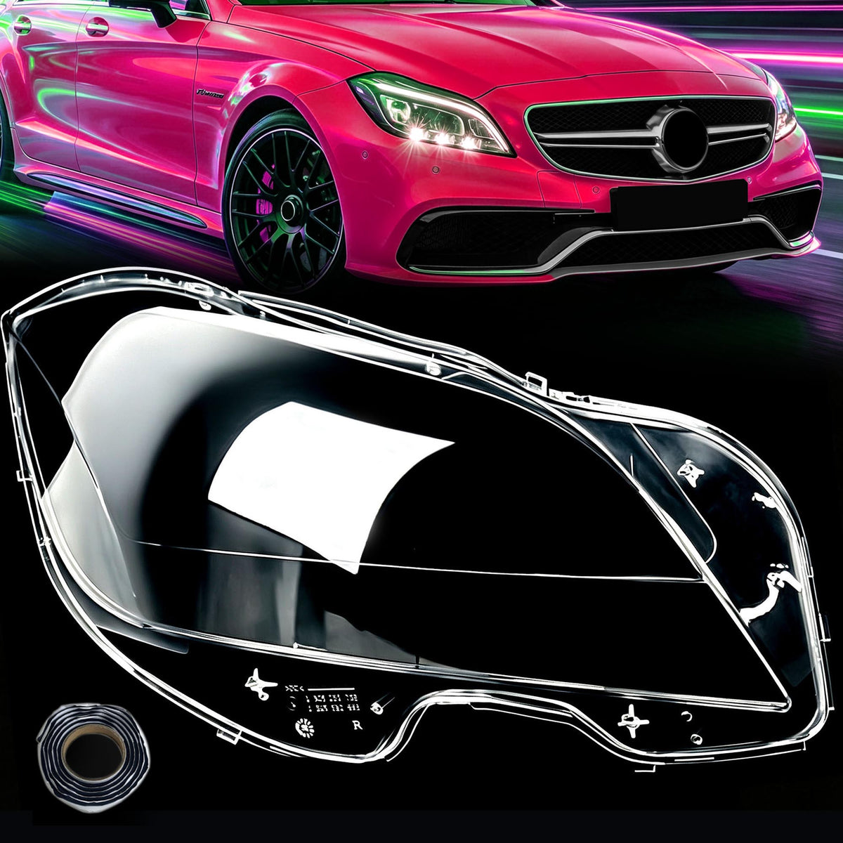 Rechts Scheinwerferglas Streuscheibe Abdeckung für Mercedes CLS W218 C218 10-14