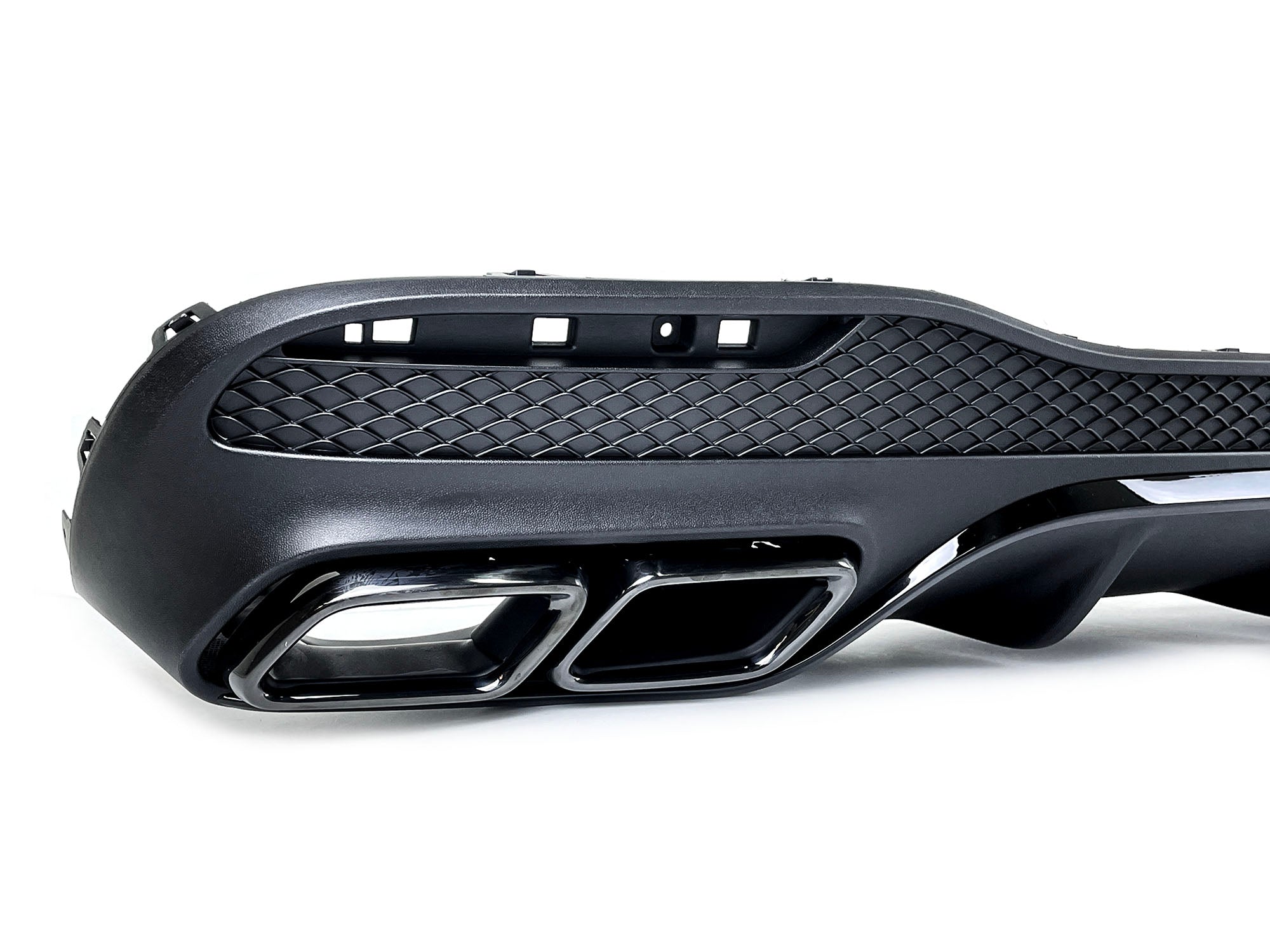 Heckdiffusor + Endrohre Schwarz für Mercedes GLS X166 AMG Line 2015-2019