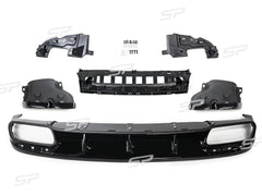 S63 Look Heckdiffusor Auspuff Schwarz für Mercedes C217 A217 AMG Line MOPF 17-20