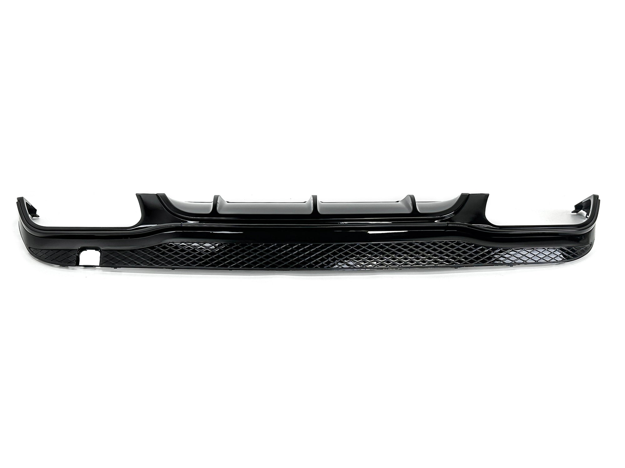 Schwarz Heckdiffusor + Auspuffblenden für Mercedes C207 Coupe A207 Cabrio E250 E350 AMG Line 2013-2017