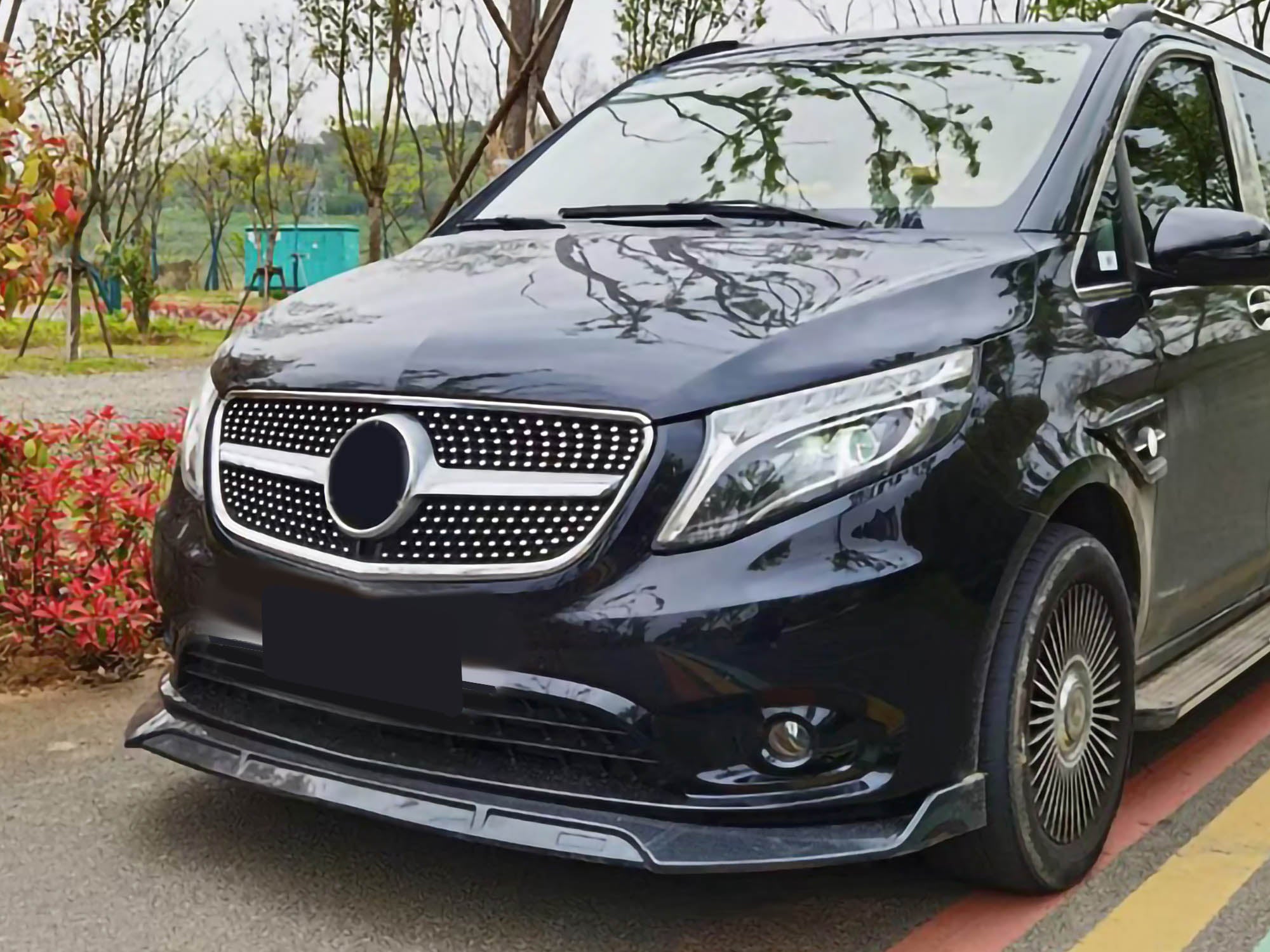 Silber Diamant Front Grill Kühlergrill für Mercedes Benz V Klasse W447 2014 2015 2016 2017 2018 2019