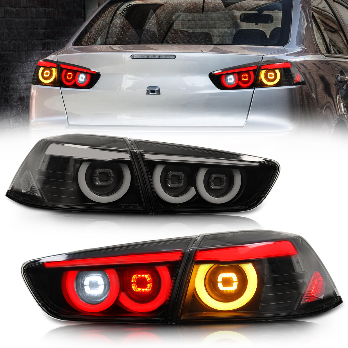 LED Rückleuchte für Mitsubishi Lancer EVO X 2008-2018 Geräuchert