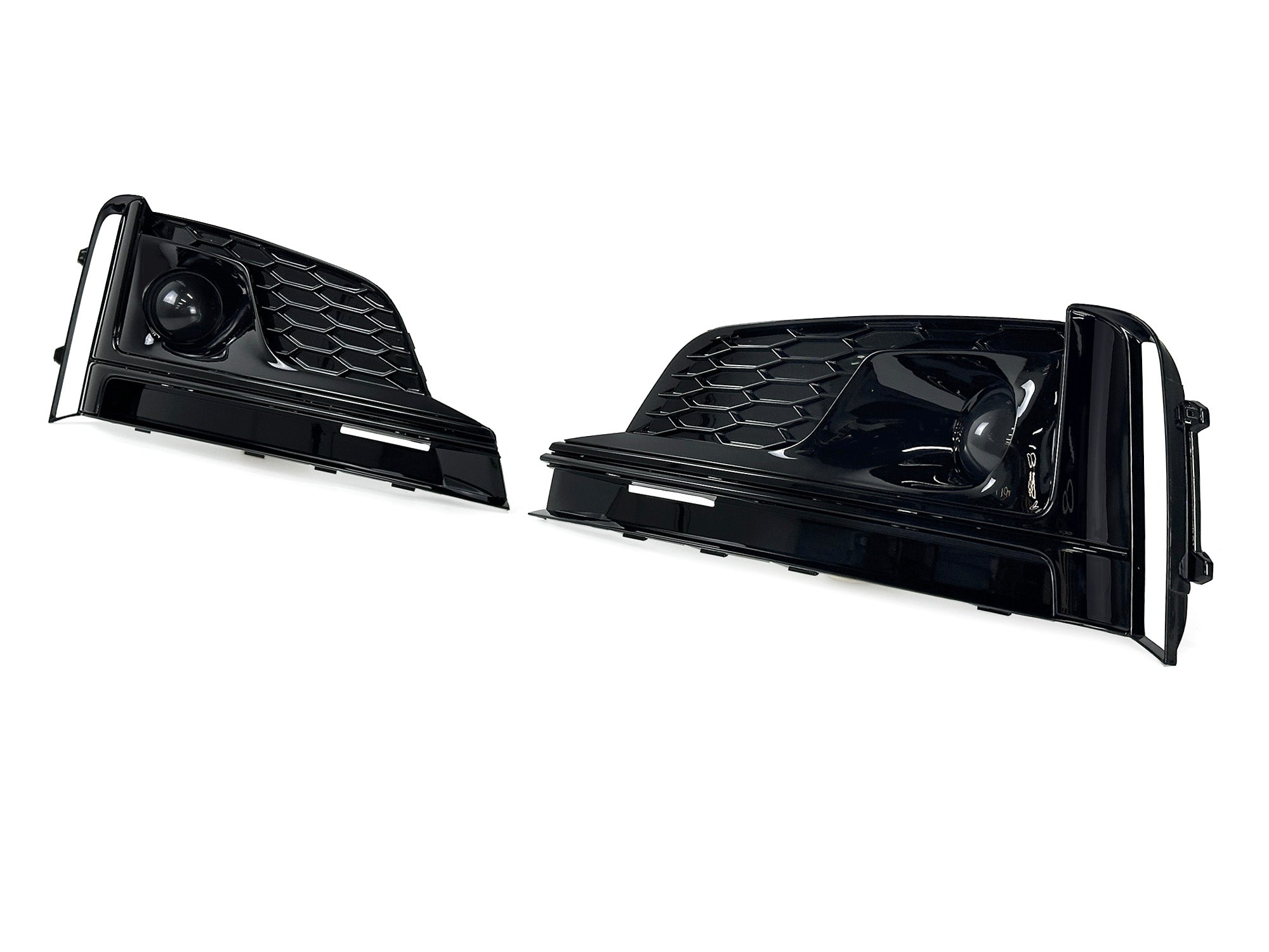 Lüftungsgitter Nebelscheinwerfer Gitter Sport Blenden Schwarz für Audi A5 F5 S-Line 2016-2019 VFL