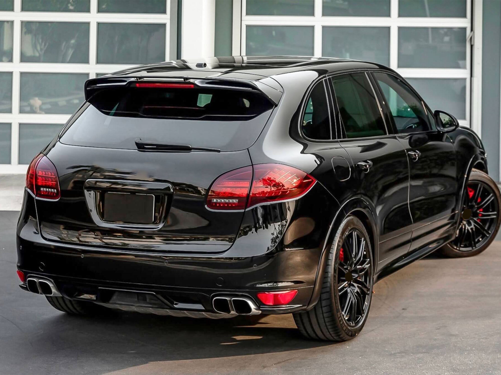 Doppelrohr Edelstahl Endrohre Auspuzffblenden für Porsche Cayenne S GTS Turbo 92A V8 2010-2014 et214