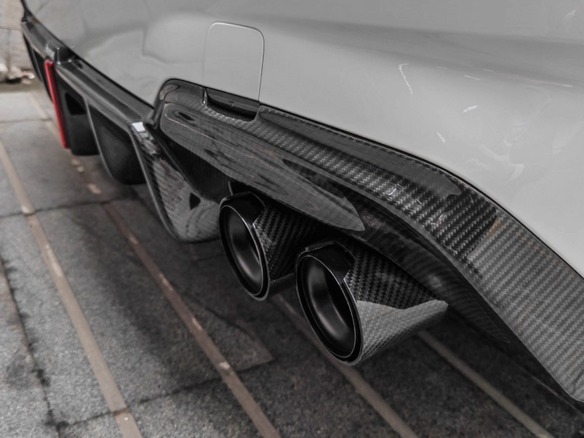 Zu 60-63mm Glanz Carbon Fiber Auspuff Endrohre für BMW G42 G20 G21 G22 G23 G26