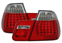 NEU LED Rücklicht Rückleuchten Rot Weiss Passend für 3er E46 Limousine 2001-2005 mit E-Prüfzeichen