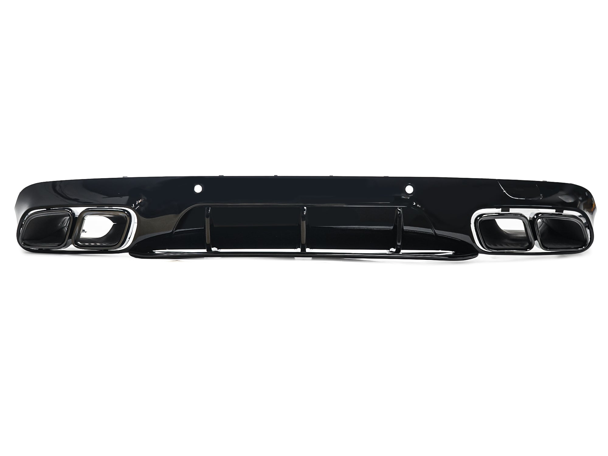 Heckdiffusor Auspuffblenden Schwarz Glanz für Mercedes CLS C257 AMG Line 18-23 OHNE ABE