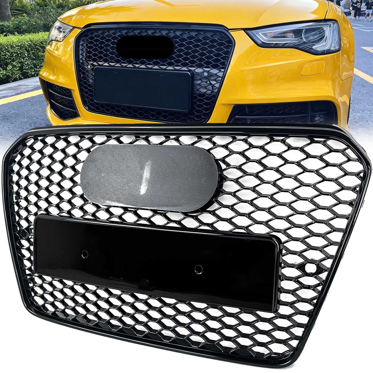 Kühlergrill Frontgrill Wabengrill Schwarz für AUDI A5 8T S Line 2012-2016 MOPF
