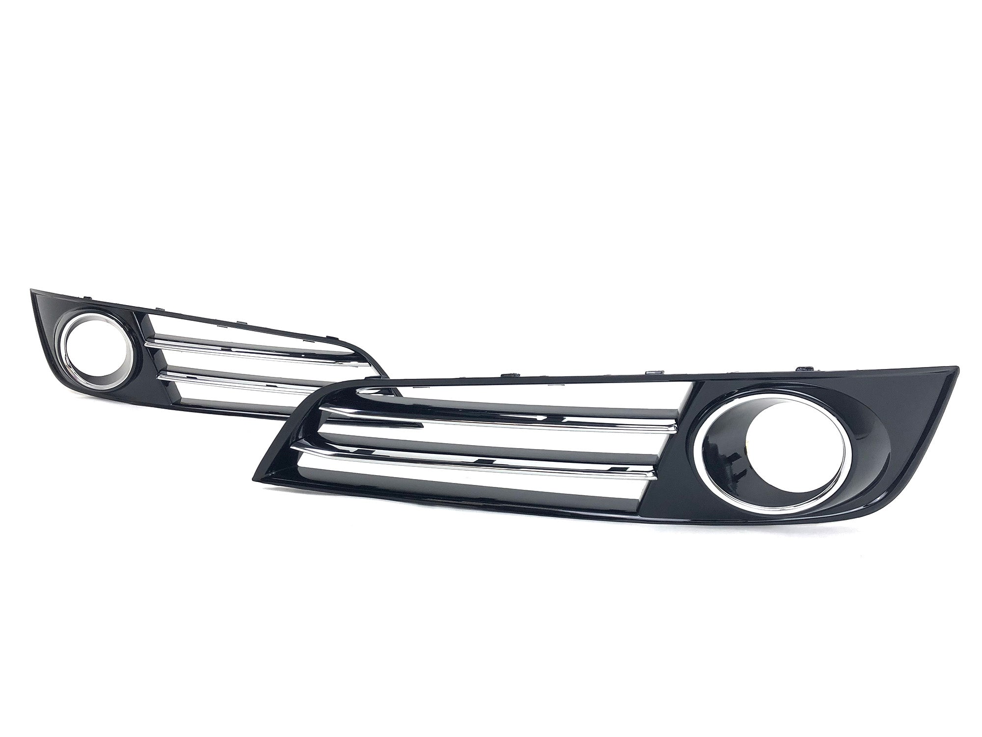 Lüftungsgitter Blenden Grill Gitter Schwarz Chrom für Audi A8 D4 4H 09-13 vor Facelift