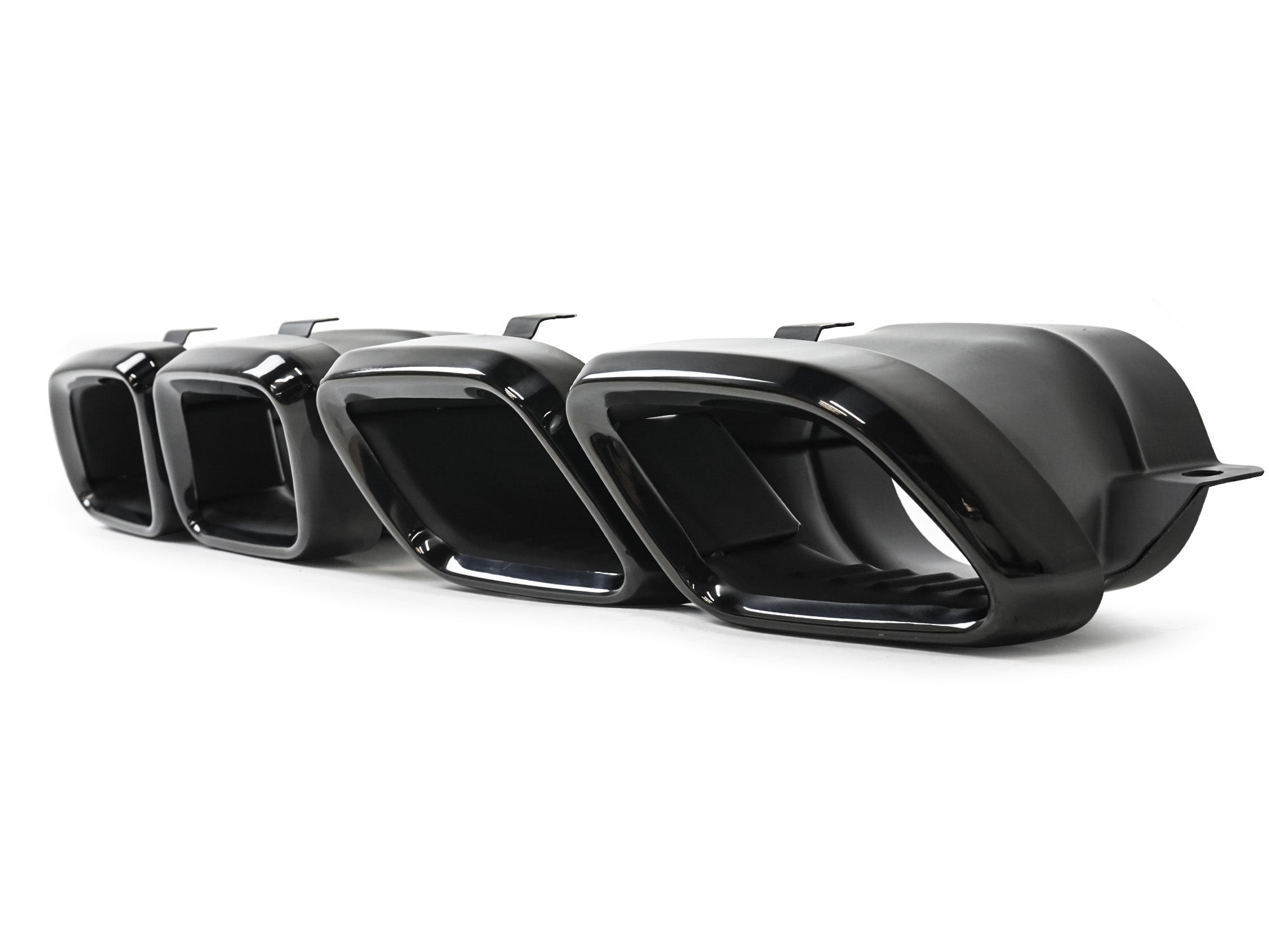 C63s Look Heckdiffusor Diffusor Auspuff Schwarz für Mercedes W205 S205 Seriens.