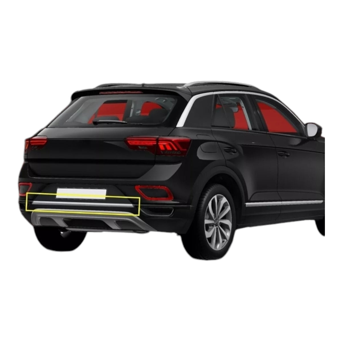 Diffusor Leiste für VW T-ROC ab 2017 Stoßstangenleiste Edelstahl