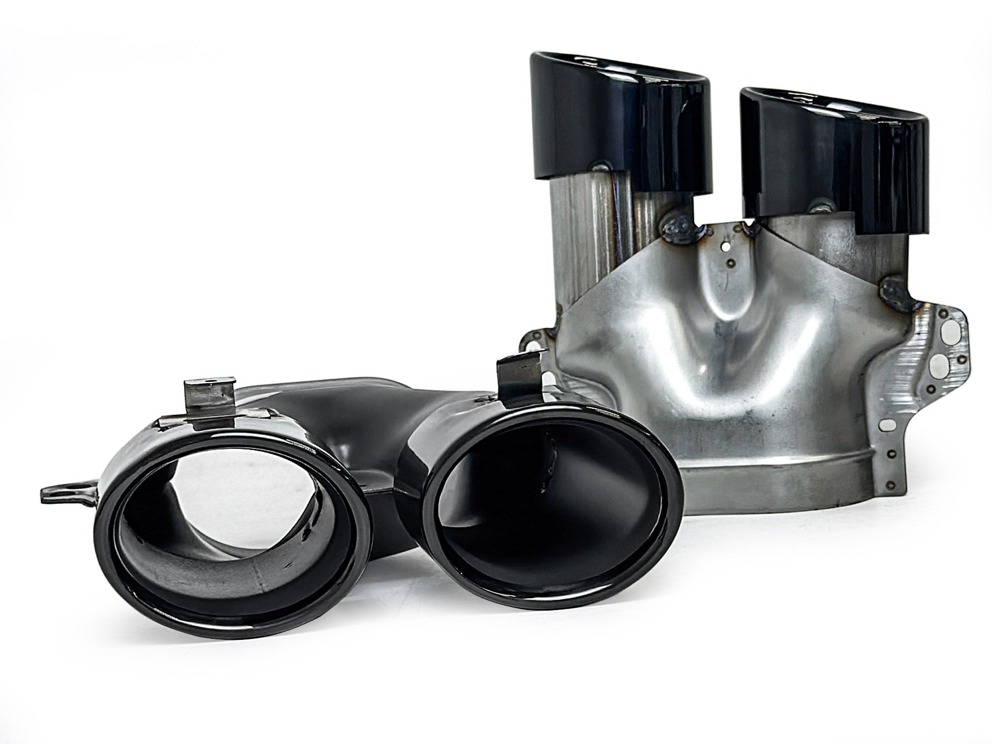 E53 Optik Heckdiffusor Auspuff Schwarz für Mercedes C238 A238 AMG-Line 16-24