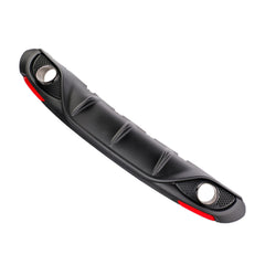 NEU Matt Schwarz Heckdiffusor + Chrom Auspuffblende für Alfa Romeo Giulia Limousine 16-18