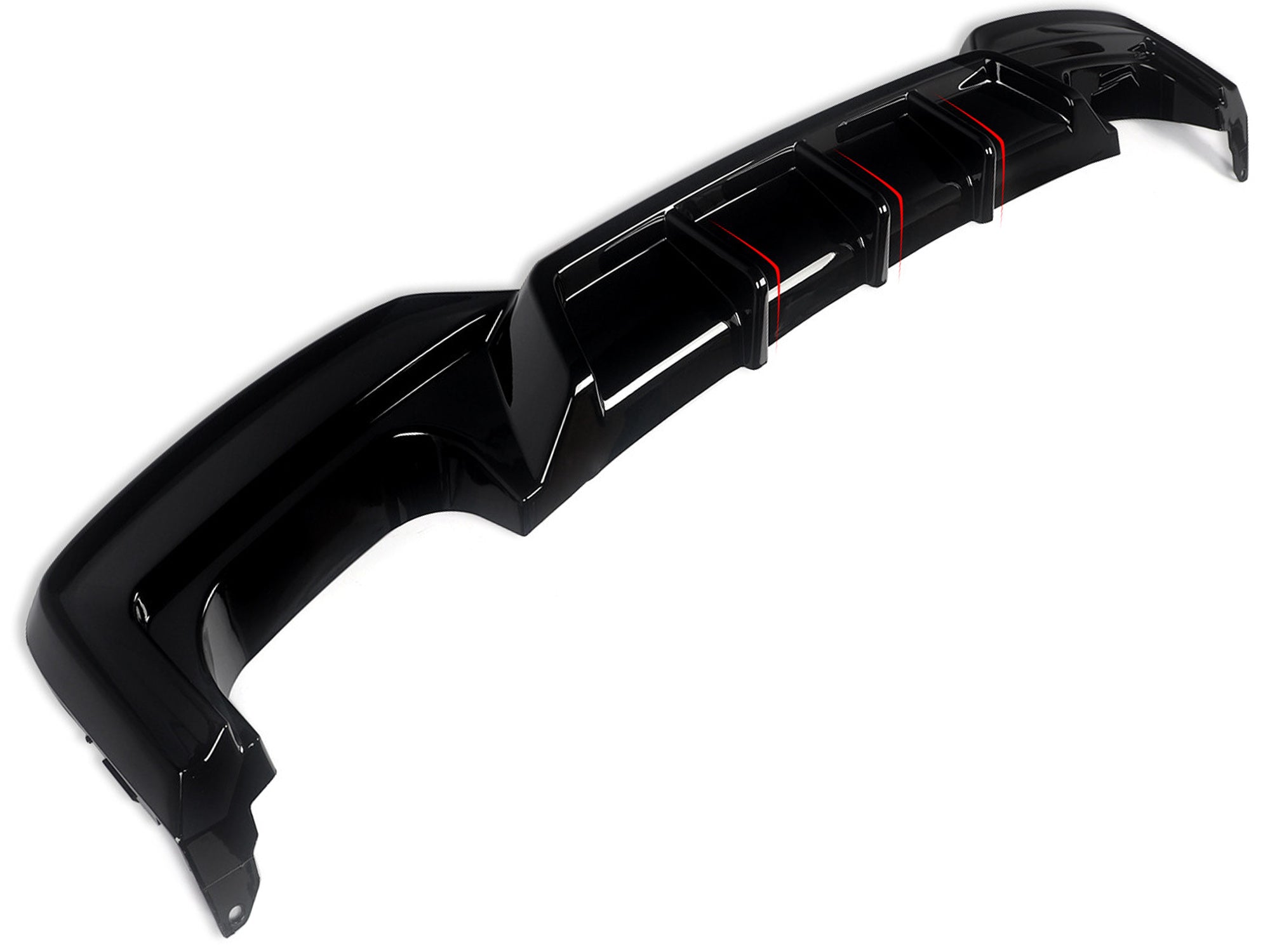 Schwarz Glanz Diffusor Heckdiffusor für BMW 6er F06 F12 F13 M Paket 2011-2018 OHNE ABE