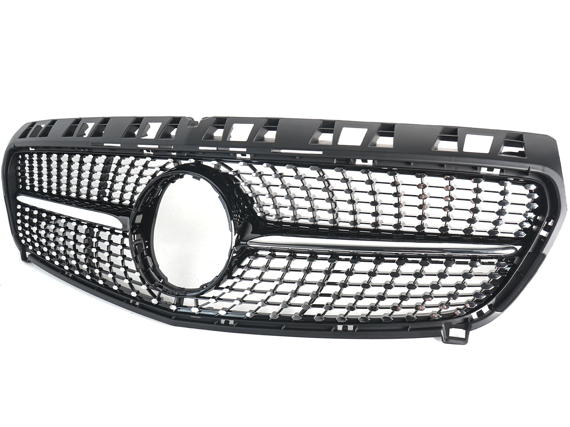 Kühlergrill Diamantgrill Diamant Grill Frontgrill Schwarz für Mercedes Benz A Klasse W176 A180 A220 OHNE Kamera 2012-2015 VFL