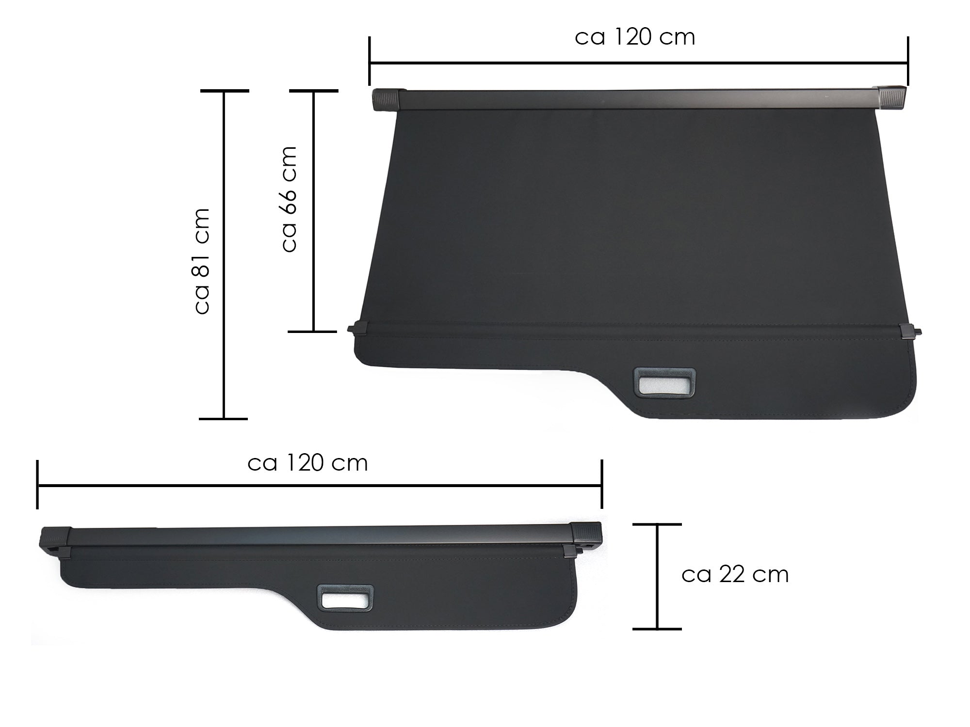 Für Land Rover Discovery 3 & 4 2004-2017 Schwarz Laderaumabdeckung Abdeckrollo Rollo