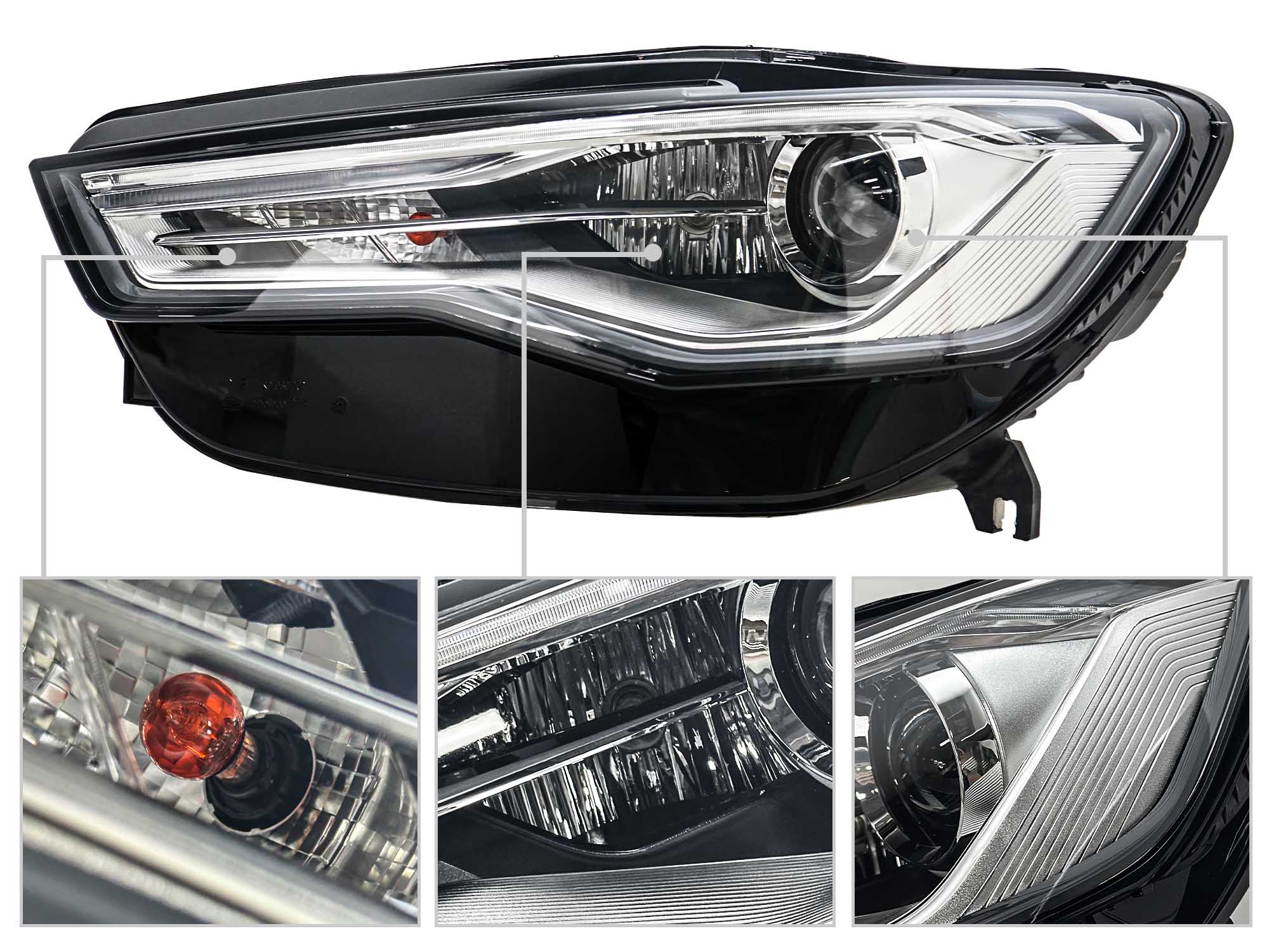 Xenon Scheinwerfer Links Fahrerseite + Leuchtmittel für Audi A6 4G C7 2015-2018