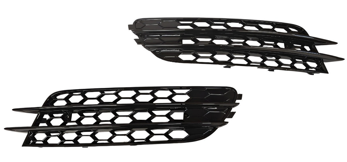 Glanz Schwarz Waben Gitter Lüftungsgitter Grill für Audi A6 C7 4G Standard 11-14