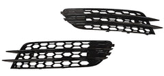 Glanz Schwarz Waben Gitter Lüftungsgitter Grill für Audi A6 C7 4G Standard 11-14