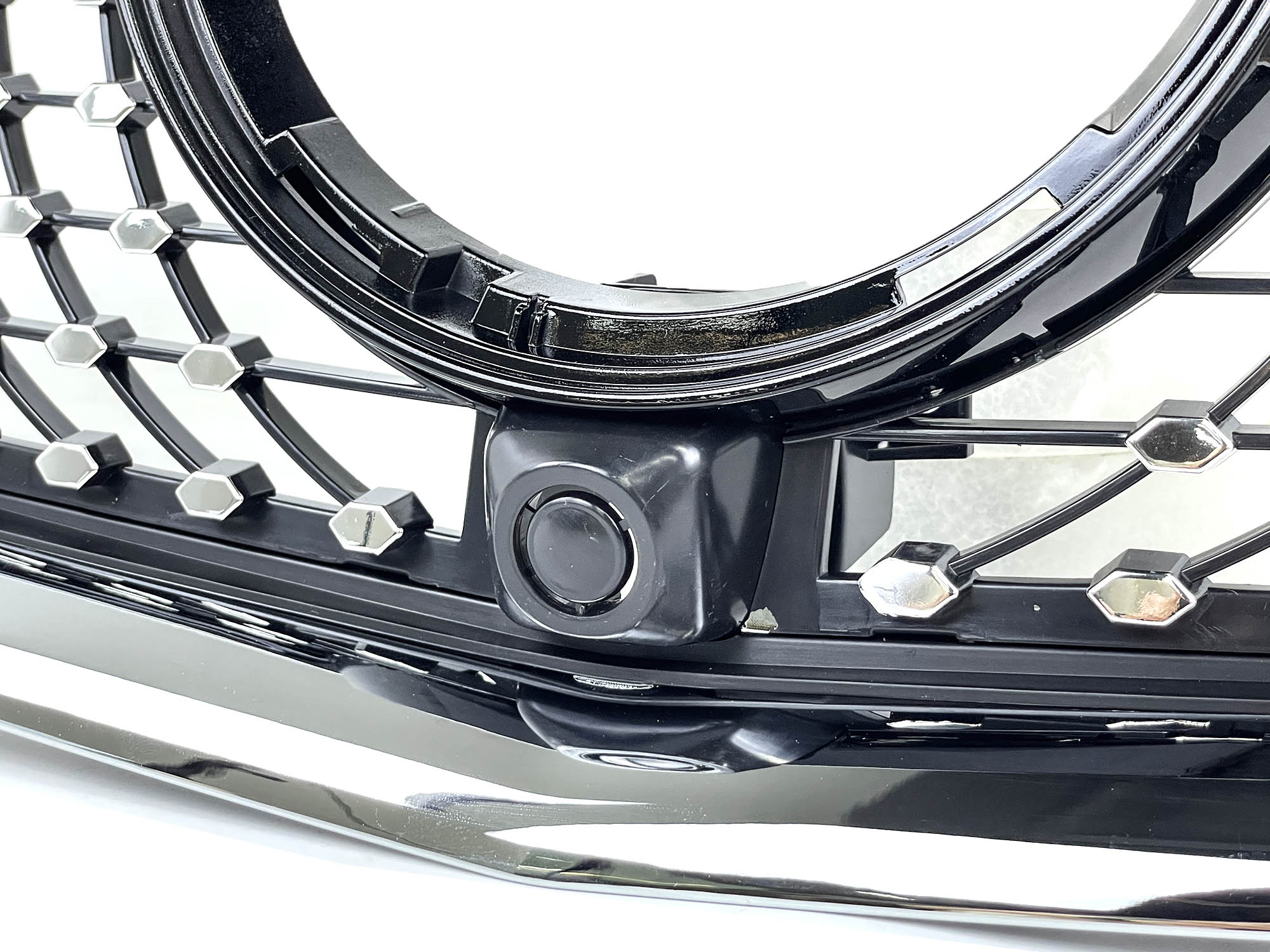 Diamant Kühlergrill Front Grill Schwarz für Mercedes Benz V-Klasse W447 V250 V260 14-19
