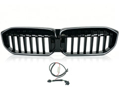 Schwarz LED Kühlergrill Nieren Grill Frontgrill für BMW 3er G20 G21 2023+