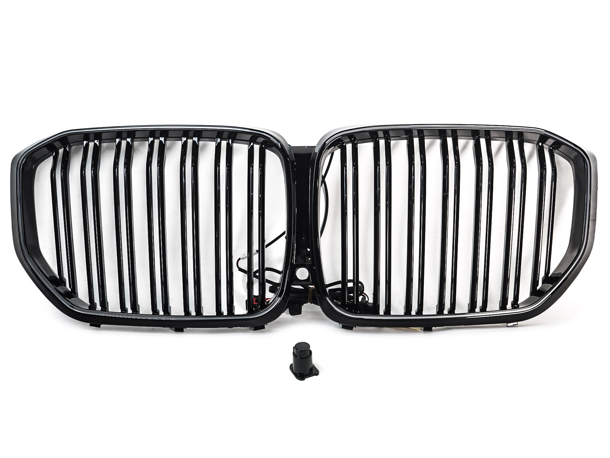 Doppelsteg Schwarz LED Grill Kühlergrill Nieren für BMW X5 G05 2018-2023