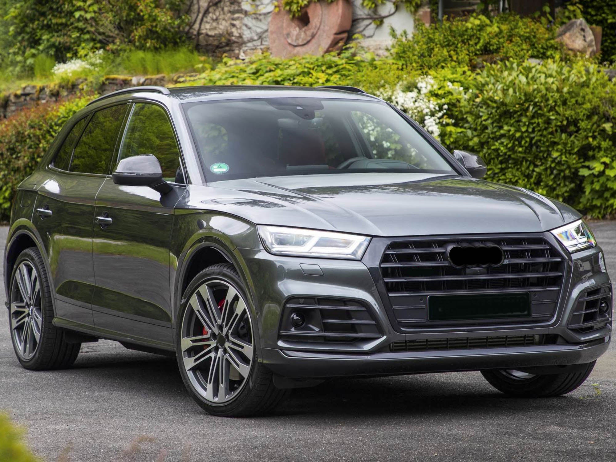 Schwarz Frontgrill Kühlergrill für Audi Q5 FY S Line SQ5 2017-2020 mit PDC