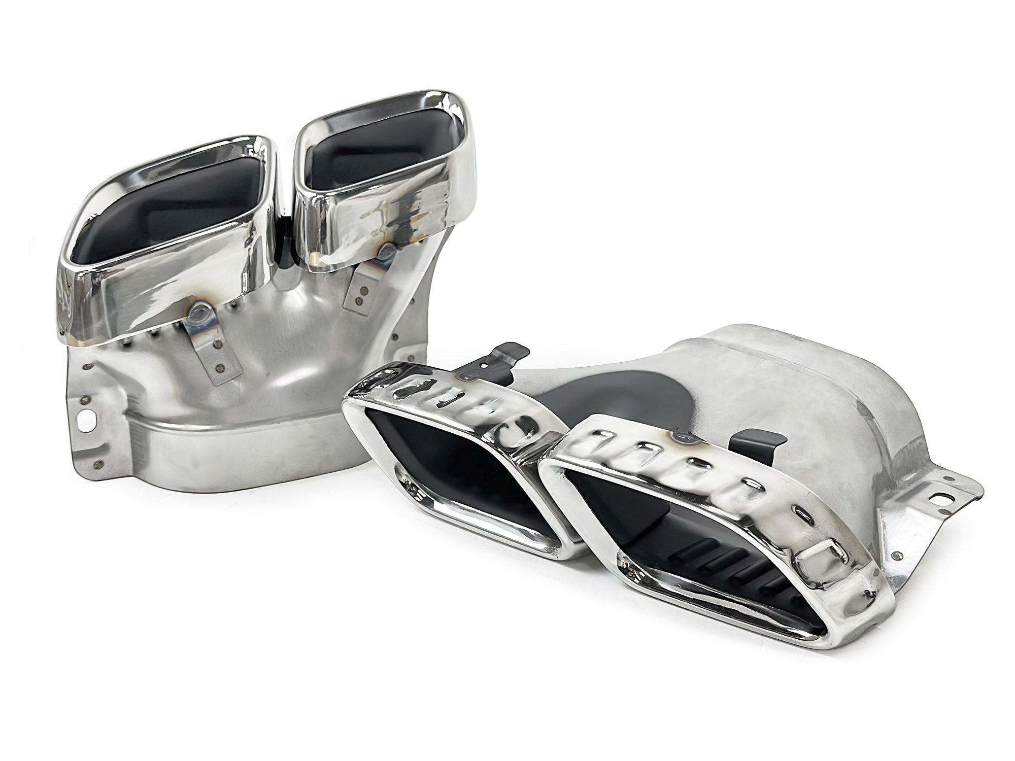 Schwarz Heckdiffusor Chrom Endrohre für Mercedes-Benz E Kl. C207 A207 AMG Line 13-16