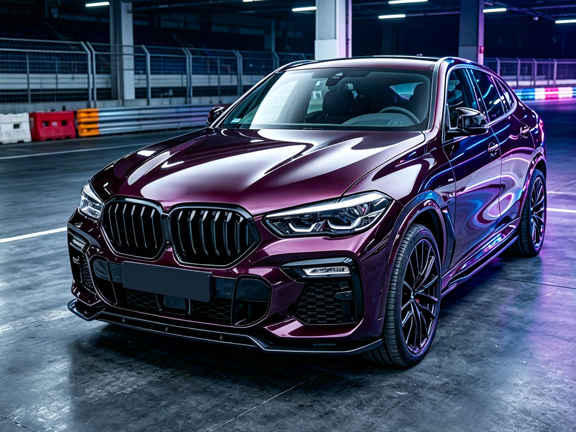 Schwarz Stoßstange Spoiler Lippe Frontspoiler für BMW X6 G06 M Paket 19-25