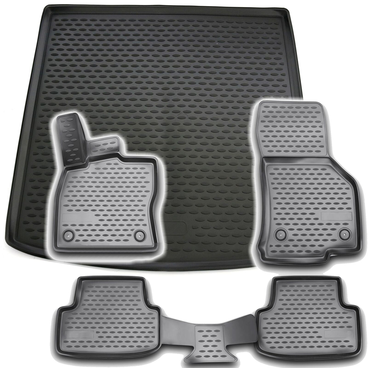 NEU Gummifußmatten Kofferraumwanne Fußmatten Set für VW Golf 7 Variant 2013-2020