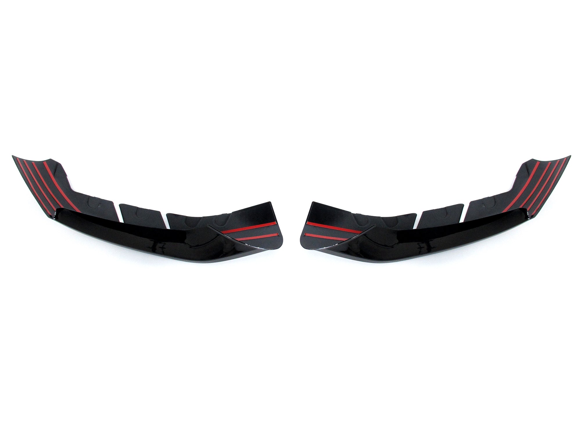 Front Spoiler Splitter Ecken Ansätze Schwarz Passend für 5er G30 G31 Sport Paket 2017-2020 Vor LCI