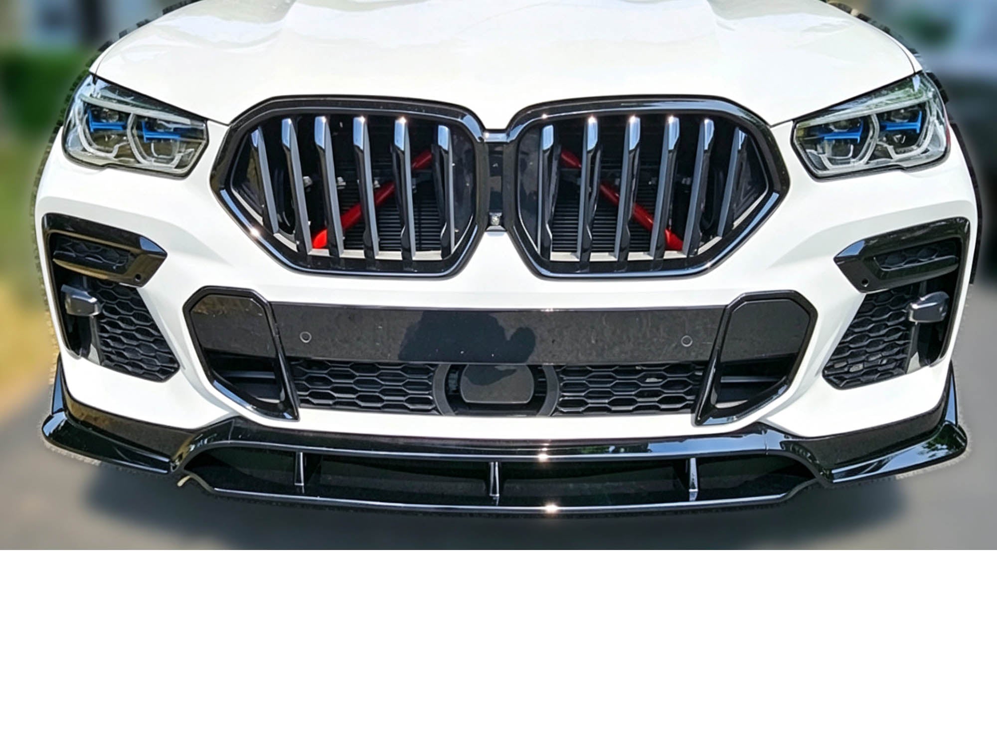 Schwarz Glanz Frontspoiler Spoiler Lippe für BMW X6 G06 M Paket 19-23 OHNE ABE