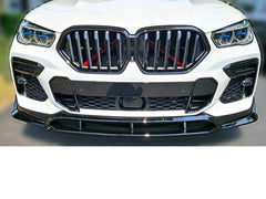 Schwarz Glanz Frontspoiler Spoiler Lippe für BMW X6 G06 M Paket 19-23 OHNE ABE