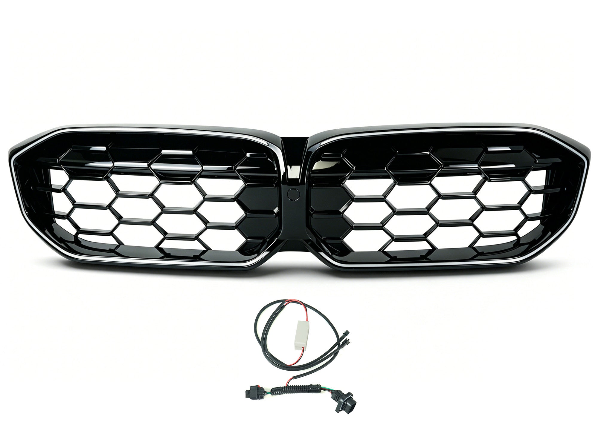Schwarz LED Diamantgrill Kühlergrill Grill für BMW 3er G20 G28 G21 LCI 23+